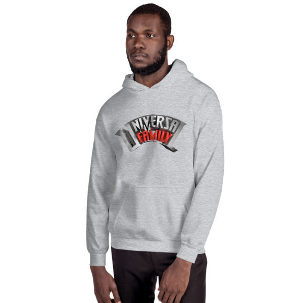 Unisex Universal Family Hoodie Red/Sliver Logo Heavy Gildan Fabric - Image 5