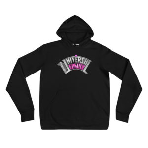 Universal Family Pullover Hoodie Pink/Sliver Logo