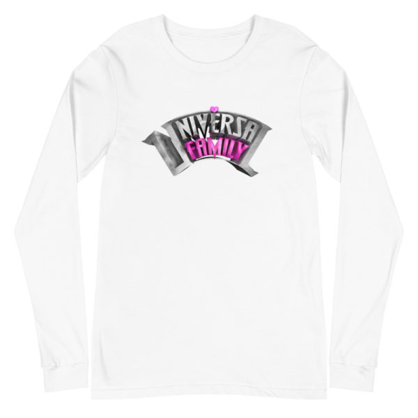 Universal Family Long Sleeve Tee Pink/Silver Logo - Image 2