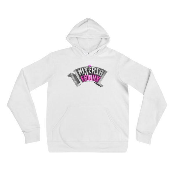 Universal Family Pullover Hoodie Pink/Sliver Logo - Image 2