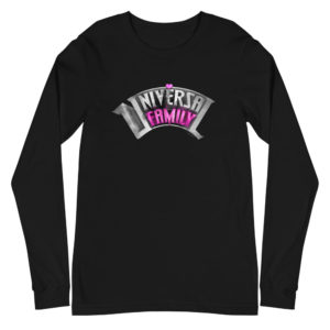 Universal Family Long Sleeve Tee Pink/Silver Logo