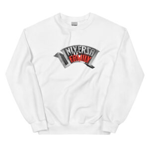Unisex Universal Family  Long Sleeve Tee Red/Silver Logo